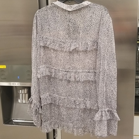 💕ALLSAINTS💕 Deirdre LeoDot Shirt ~ Pale Pink Large NWT - Picture 10 of 15